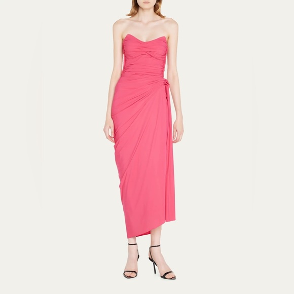 NEW Chiara Boni Ruched Strapless Dress - Picture 2 of 5